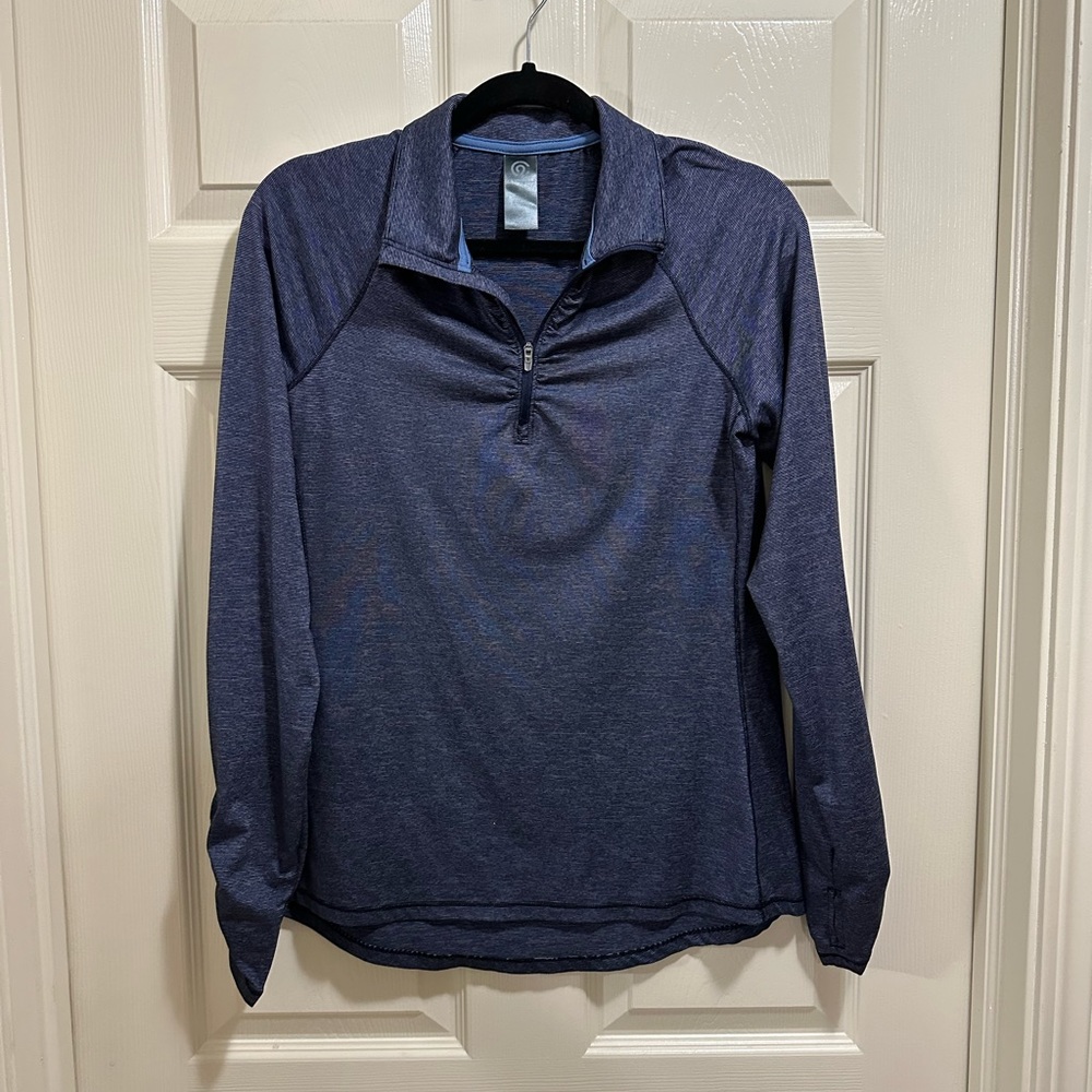 Champion long sleeve navy blue quarter zip size medium